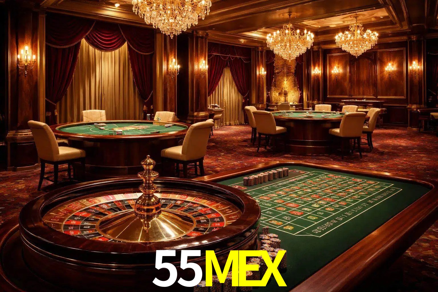 Una escena premium de mesa de casino en vivo con cartas, elementos de ruleta y un ambiente pulido de estudio de transmisión.